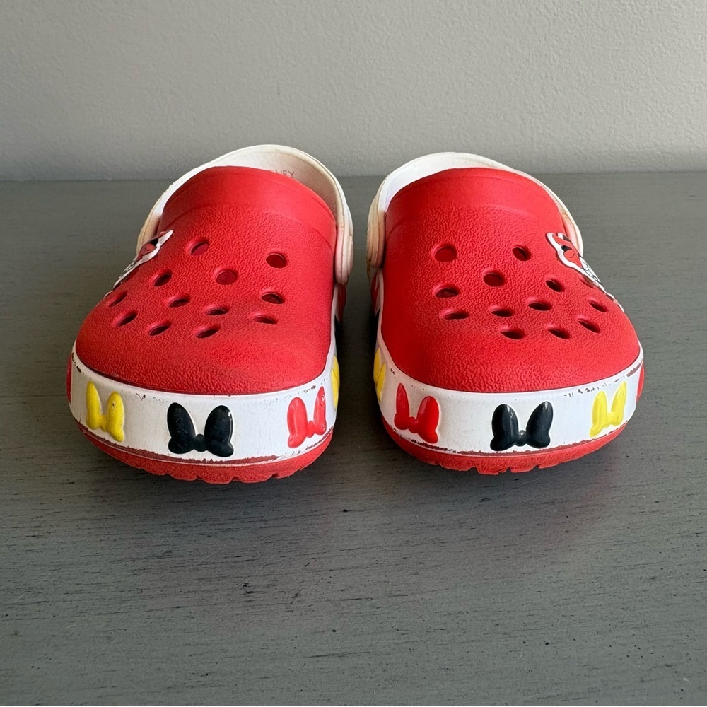 CROCS Disney Minnie Mouse Kids Slip On Clog Shoes Toddler Little Kids Sz 4 Red - Picture 3 of 14